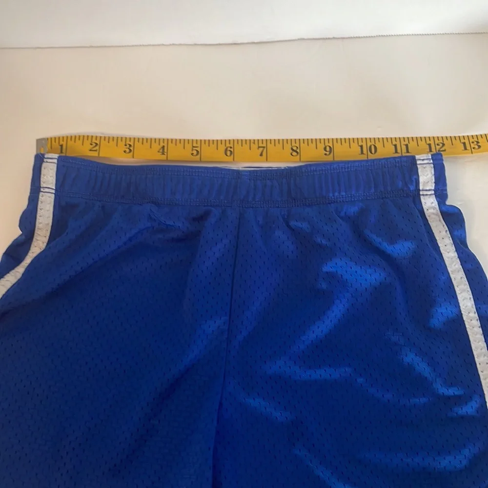 Justice athletic blue with white stripe shorts youth size 12